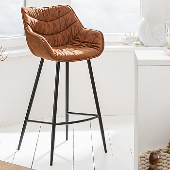 Barová stolička 39937 Dutch Antik Hnedá