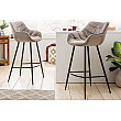 Barová stolička 40836 Dutch Zamat Champange