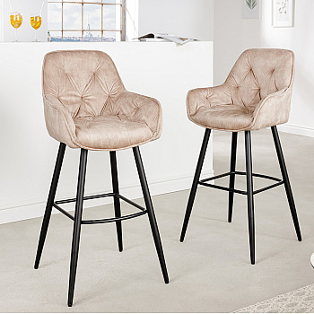 Barová stolička 41958 Milano Zamat Champange