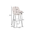Barová stolička 41958 Milano Zamat Champange