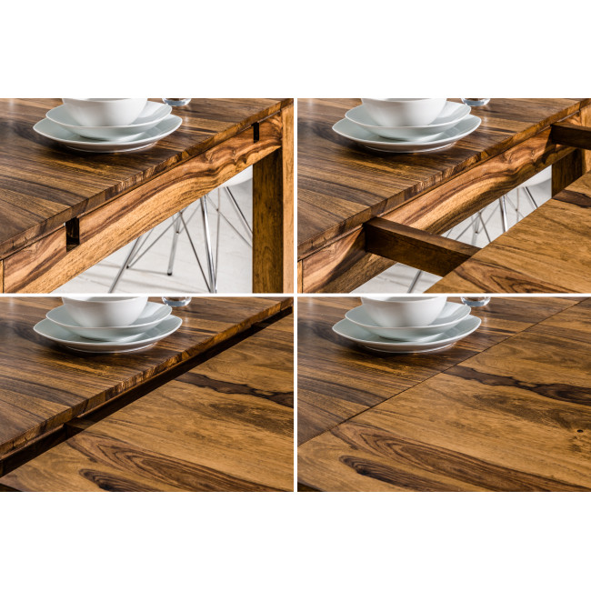 Rozkladací jedálenský stôl 35299 160/240x100cm Masív drevo Palisander Rozkladací jedálenský stôl 35299 160/240x100cm Masív drevo Palisander