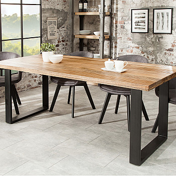 Jedálenský stôl 38656 160x90cm Masív drevo Mango prírodné