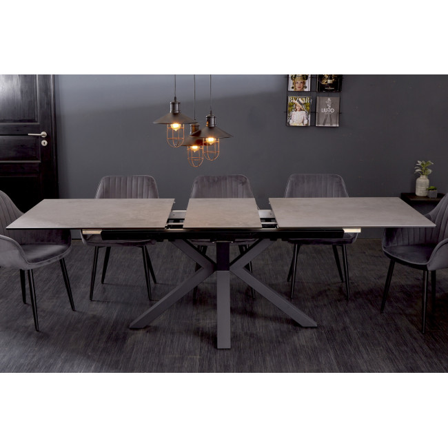 Rozkladací jedálenský stôl 41091 180/225x90cm Betón keramika Rozkladací jedálenský stôl 41091 180/225x90cm Betón keramika