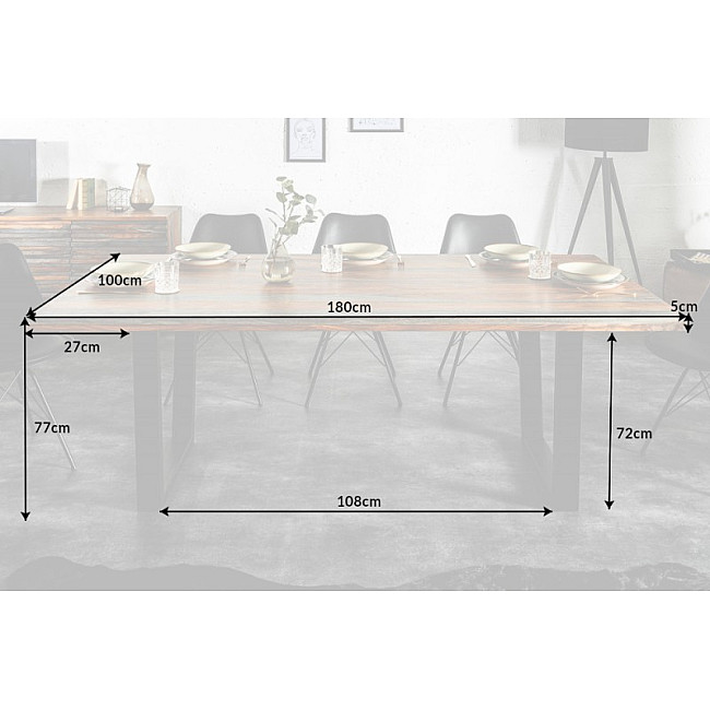 Jedálenský stôl 41070 180x100cm Masív drevo Palisander