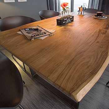 Jedálenský stôl 43426 140x90cm Masív drevo Divoká Acacia