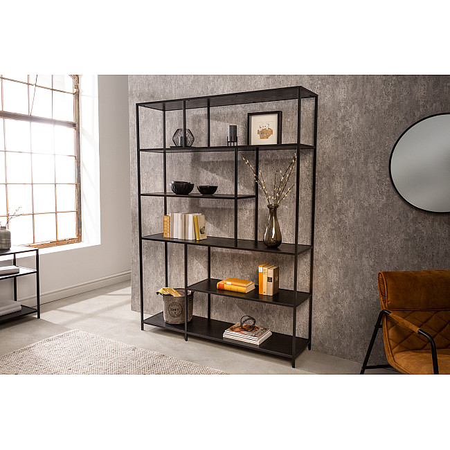 Knižnica/Regál 42025 135cm Slim Line  Čierny jaseň