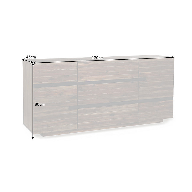 Komoda 40990 Wotan 170cm Drevo Acacia