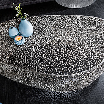 Konferenčný stôl 40284 120x70cm Aluminium Silver