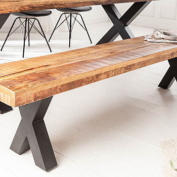 Lavica 40159 200cm Masív drevo Mango prírodná