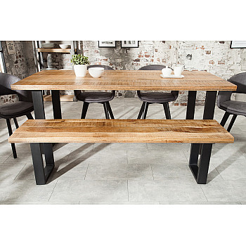 Lavica 38666 170cm Masív drevo Mango prírodná