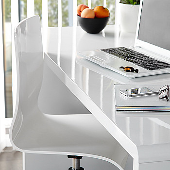 PC - stolík 15806 120x60cm Biely vysoký lesk