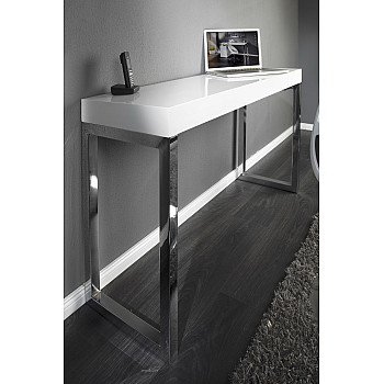 PC/Toaletný - stolík 16714 120cm Biely vysoký lesk