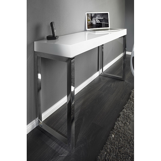 PC/Toaletný - stolík 16714 120cm Biely vysoký lesk