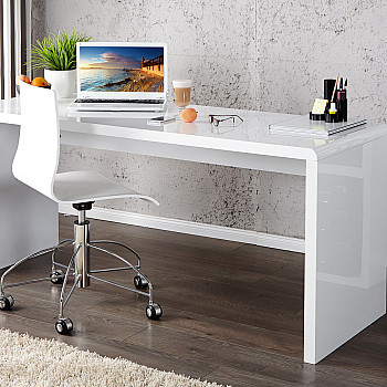 PC - stolík 36024 140x60cm Biely vysoký lesk