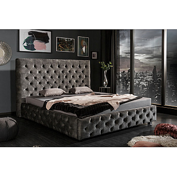 Posteľ 41076 180x200cm Zamat Olivovo šedá