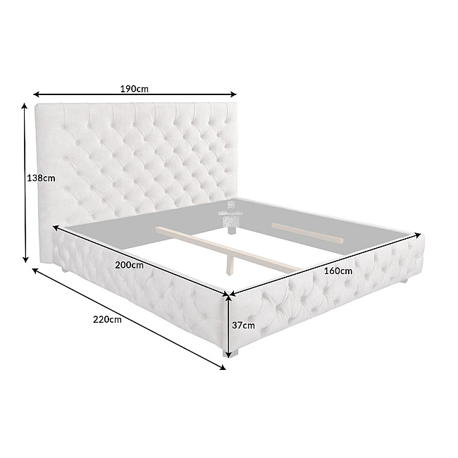 Posteľ 41642 160x200cm Zamat Žltá