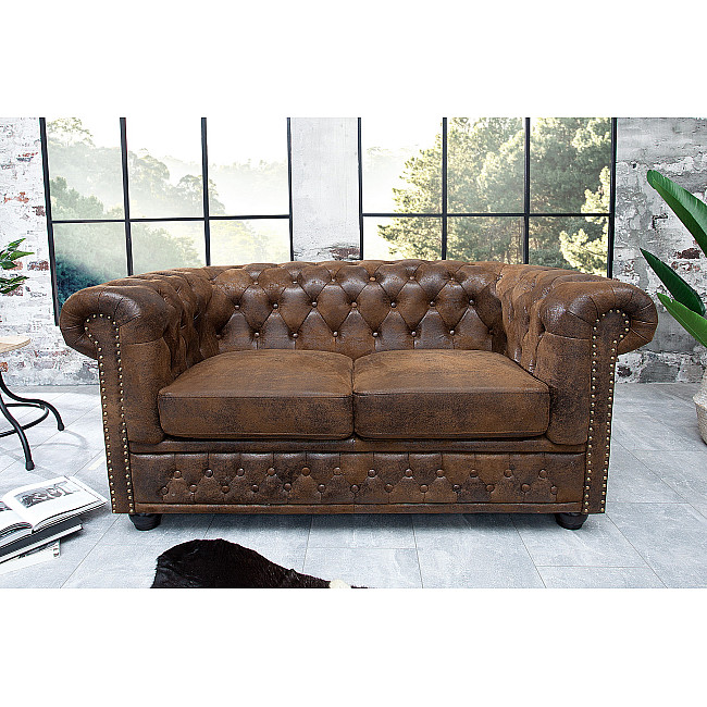 Sedacia súprava 17109 Chesterfield 2-sedenie Antik hnedá