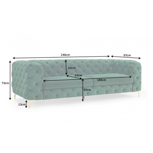 Sedacia súprava 39312 240cm Modern Barock - Zamat Smaragdovozelená Sedacia súprava 39312 240cm Modern Barock - Zamat Smaragdovozelená