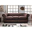 Sedacia súprava 40652 Chesterfield 3-sedenie Vintage Hnedá