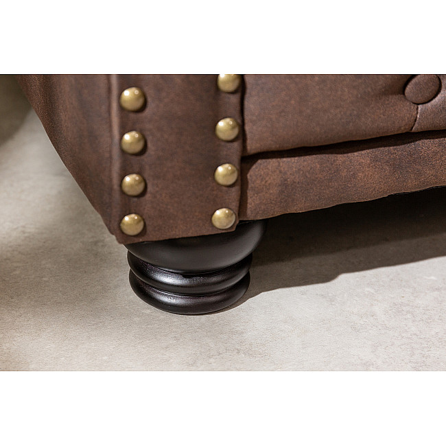 Sedacia súprava 40652 Chesterfield 3-sedenie Vintage Hnedá