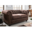 Sedacia súprava 40653 Chesterfield 2-sedenie Vintage Hnedá