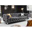 Sedacia súprava 41134 240cm Modern Barock - Zamat Šedá