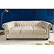 Sedacia súprava 42310 Chesterfield 3-sedenie Zamat Champagner