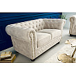 Sedacia súprava 42311 Chesterfield 2-sedenie Zamat Champagner