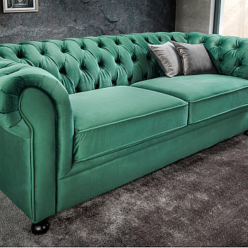 Sedacia súprava 43116 Windsor 3-sedenie Zamat Zelená