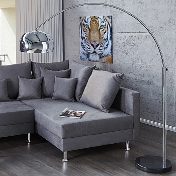 Stojaca lampa 21067 Oblúková Lesklý chróm