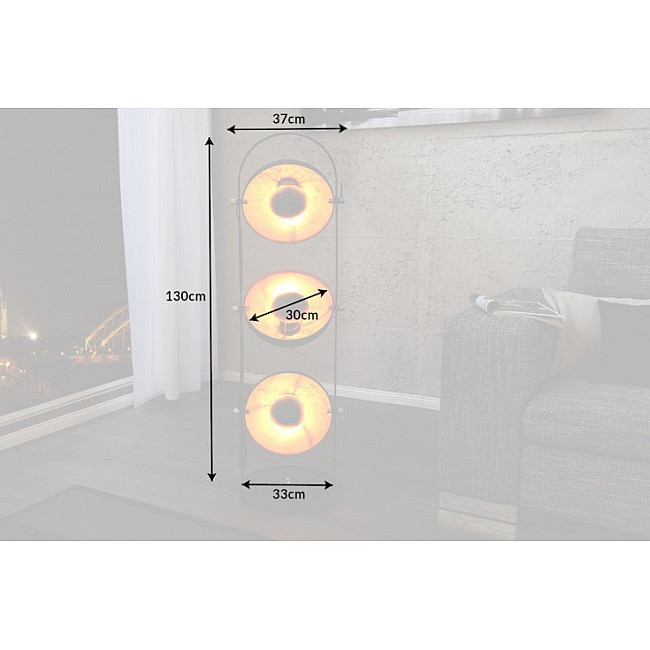 Stojaca lampa 22968 Studio 130cm Čierna-zlatá