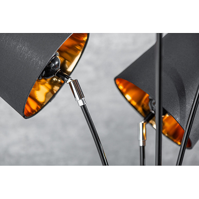 Stojaca lampa 40038 Levels 178cm Čierna - Zlatá