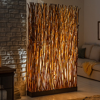 Stojaca lampa 40505 Paravent 180cm Prírodná Logan Drevo