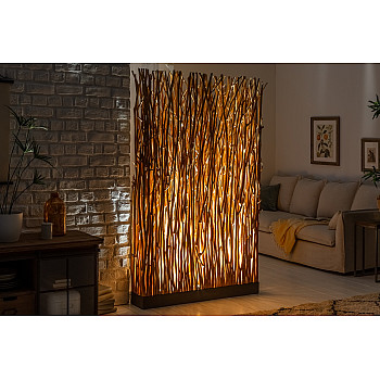 Stojaca lampa 40505 Paravent 180cm Prírodná Logan Drevo