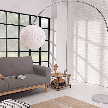 Stojaca lampa 40685 Cocooning 205cm Biela