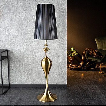 Stojaca lampa 41526 Lux III Čierna-zlatá