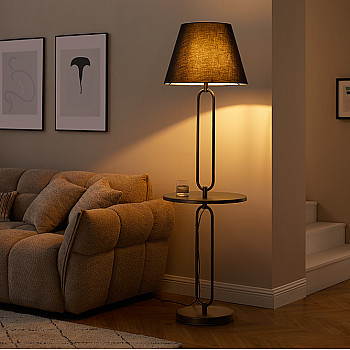 Stojaca lampa 43759 Servant 175cm Čierna