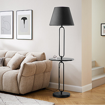 Stojaca lampa 43759 Servant 175cm Čierna