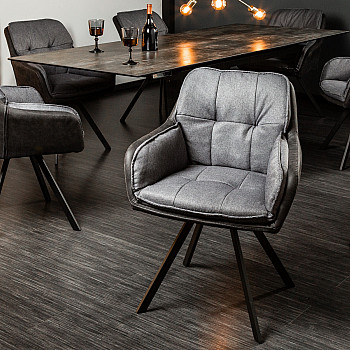 Stolička 39301 Lounger Šedá/Antracit - otočná