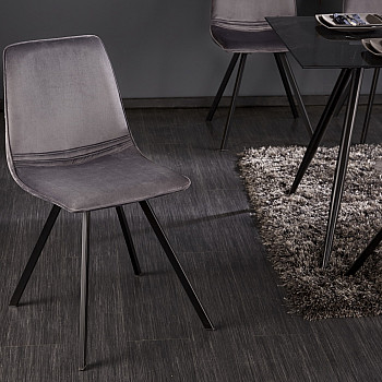 Stolička 39920 Zamat tmavošedá - PRODUKT JE SKLADOM U NÁS - 2KS