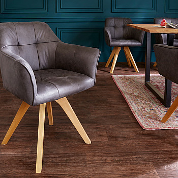 Stolička 40023 Loft Mikrofaser Antik Šedá