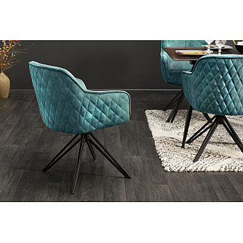 Stolička 40999 Zamat Petrol - otočná - PRODUKT JE SKLADOM U NÁS - 4Ks