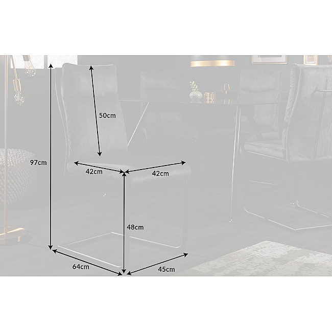 Stolička 41168 Comfort Zamat Šedá