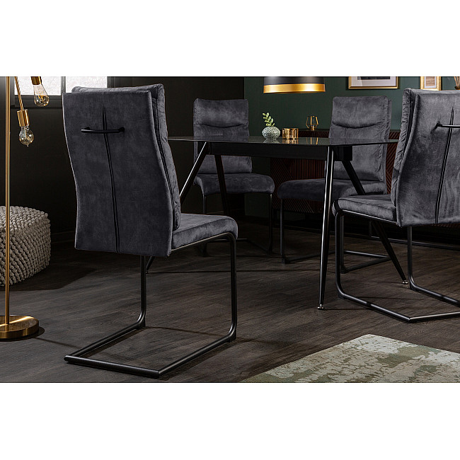 Stolička 41168 Comfort Zamat Šedá