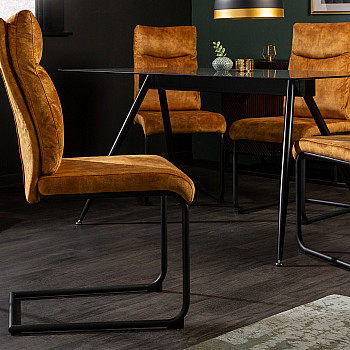 Stolička 41169 Comfort Zamat Žltá