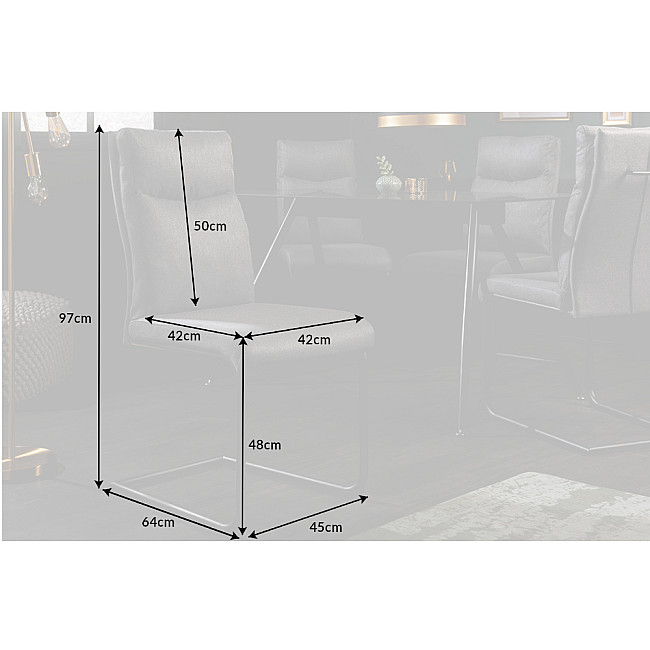 Stolička 41171 Comfort Látka Šedá