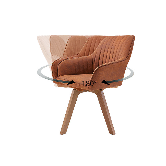 Stolička 41313 Livorno Mikrofaser Vintage Hnedá