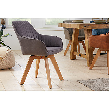 Stolička 41315 Livorno Mikrofaser Vintage Šedá