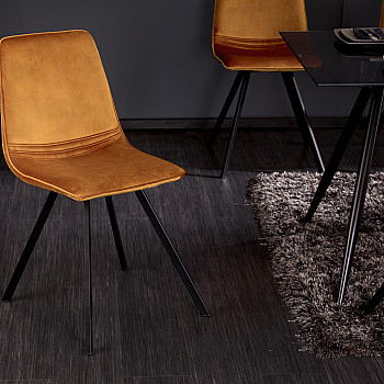 Stolička 41318 Žltá - Zamat