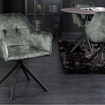 Stolička 42393 Loft Zamat Zelená